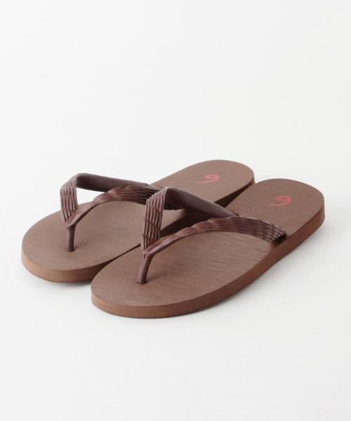 6(ロク)の「【別注】<6(ROKU)>GENBEI FLIP FLOPS/サンダル(ビーチサンダル・レディース・ブラック/ダークブラウン・25cm/23cm/24cm)」の2枚目の写真