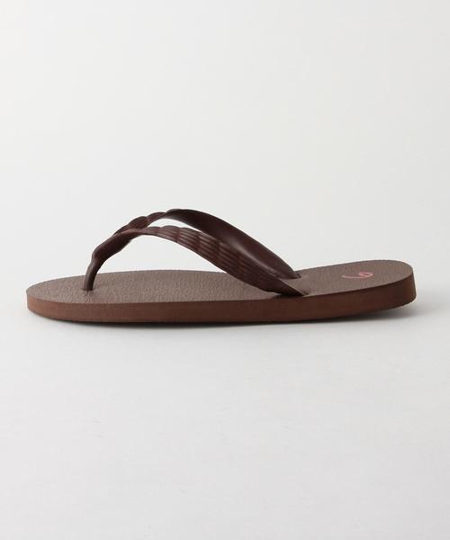 6(ロク)の「【別注】<6(ROKU)>GENBEI FLIP FLOPS/サンダル(ビーチサンダル・レディース・ブラック/ダークブラウン・25cm/23cm/24cm)」の5枚目の写真