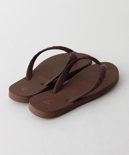6(ロク)の「【別注】<6(ROKU)>GENBEI FLIP FLOPS/サンダル(ビーチサンダル・レディース・ブラック/ダークブラウン・25cm/23cm/24cm)」の7枚目の写真