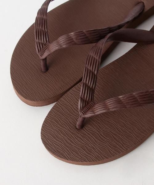 6(ロク)の「【別注】<6(ROKU)>GENBEI FLIP FLOPS/サンダル(ビーチサンダル・レディース・ブラック/ダークブラウン・25cm/23cm/24cm)」の8枚目の写真