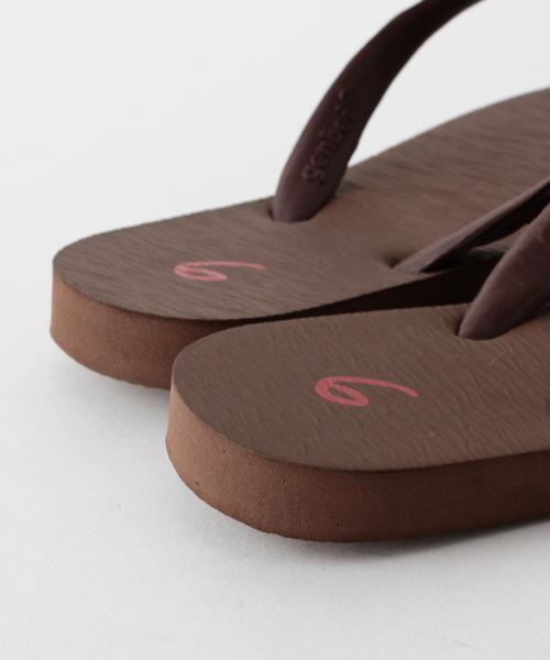 6(ロク)の「【別注】<6(ROKU)>GENBEI FLIP FLOPS/サンダル(ビーチサンダル・レディース・ブラック/ダークブラウン・25cm/23cm/24cm)」の9枚目の写真