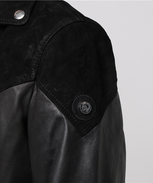 DIESEL(ディーゼル)の「00SVCJ0PANP(ライダースジャケット・メンズ・ブラック/ブラウン・SMALL/X-LARGE/LARGE/MEDIUM)」の10枚目の写真