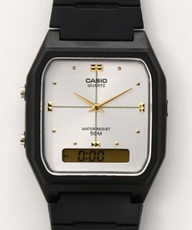 CASIO(カシオ)のCASIO カシオ / 日本製クォーツ アナログ デジタルウォッチ スクエアフェイス ラバーベルト 日常生活防水 腕時計 クォーツ /// AWスクエアシリーズ(デジタル腕時計)