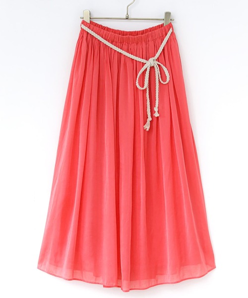 osharewalker(オシャレウォーカー)の「『ふわさらロングスカート』(スカート・レディース・オフホワイト/ネイビー/イエロー/グレー/ブラック/カーキ/サックスブルー/ピンクベージュ/レッド/キナリ/グリーン/ブルー/ピンク系その他/ラベンダー/オレンジ・LONG/REGULAR)」の14枚目の写真