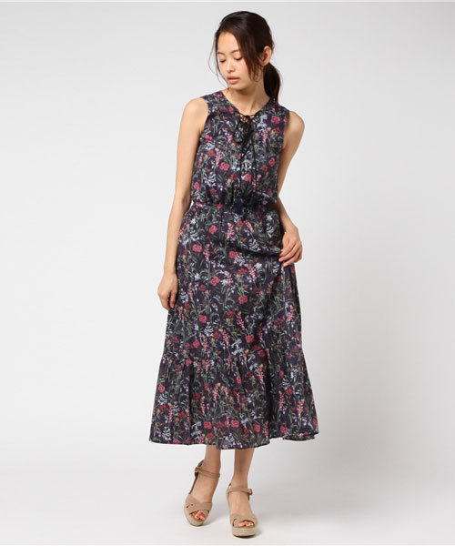 Jusglitty ジャスグリッティー の プリントレースアップワンピース ワンピース Wear Jusglitty ジャスグリッティー の プリントレースアップワンピース ワンピース Wear