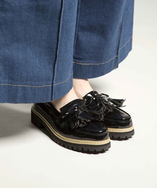 PLAIN CLOTHING（プレーンクロージング）の「タッセルマニッシュシューズ【PLAIN CLOTHING】（ドレスシューズ・レディース・ブラック・36/37/39/38/35/40）」の2枚目の写真