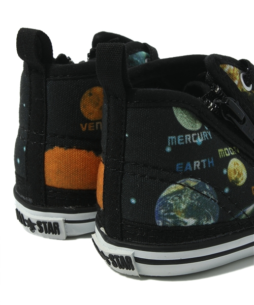X-girl Stages（エックスガールステージス）の「BABY ALL STAR PLANETARIUM RZ（スニーカー・キッズ・ブラック・12cm/13cm/15cm）」の6枚目の写真