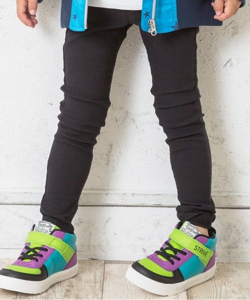 BREEZE（ブリーズ）の「もっとスキニーパンツ 10分丈（その他パンツ・キッズ・ブラック/グレー/カーキ/マスタード/ワインレッド・100/110/120/130/140/80/90/95）」の2枚目の写真