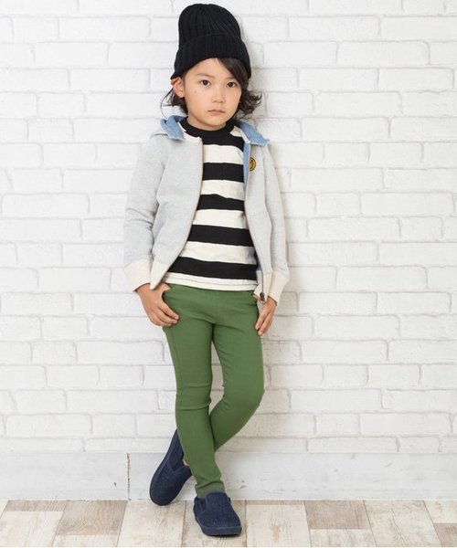 BREEZE（ブリーズ）の「もっとスキニーパンツ 10分丈（その他パンツ・キッズ・ブラック/グレー/カーキ/マスタード/ワインレッド・100/110/120/130/140/80/90/95）」の8枚目の写真