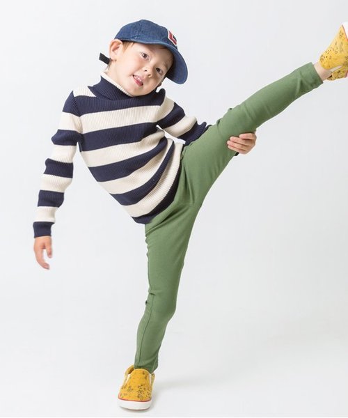 BREEZE（ブリーズ）の「もっとスキニーパンツ 10分丈（その他パンツ・キッズ・ブラック/グレー/カーキ/マスタード/ワインレッド・100/110/120/130/140/80/90/95）」の9枚目の写真