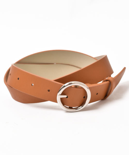 VIBGYOR Women（ヴィブジョー　ウィメン）の「リングバックルベルト（ベルト・レディース・ブラック/グレー/ブラウン/キャメル/レッド・FREE）」の4枚目の写真