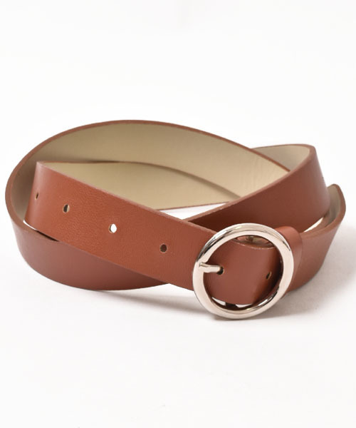 VIBGYOR Women（ヴィブジョー　ウィメン）の「リングバックルベルト（ベルト・レディース・ブラック/グレー/ブラウン/キャメル/レッド・FREE）」の3枚目の写真