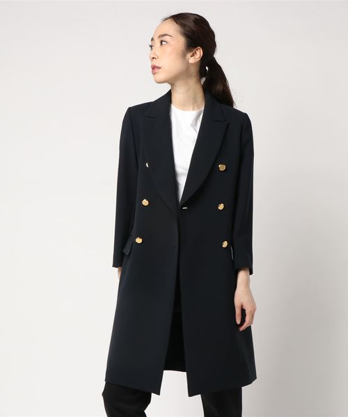 RIVE DROITE（リヴドロワ）の「【好評につき追加！】メタル釦ダブルロングジャケット（テーラードジャケット・レディース・ネイビー・FREE）」の10枚目の写真