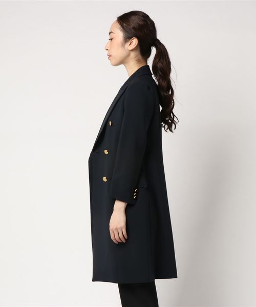 RIVE DROITE（リヴドロワ）の「【好評につき追加！】メタル釦ダブルロングジャケット（テーラードジャケット・レディース・ネイビー・FREE）」の3枚目の写真