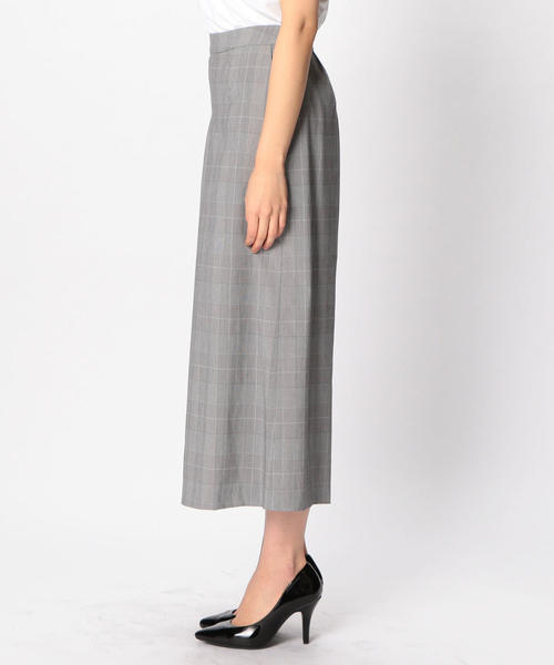 NARACAMICIE(ナラカミーチェ)の「グレンチェックワイドパンツ(その他パンツ・レディース・グレー/ブラウン・LARGE/MEDIUM/SMALL)」の6枚目の写真