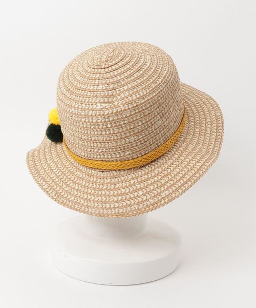 チャイハネ（チャイハネ）の「【チャイハネ】メキシカンカラーポンポンハット（ハット・レディース・ブラック/ベージュ・FREE）」の4枚目の写真