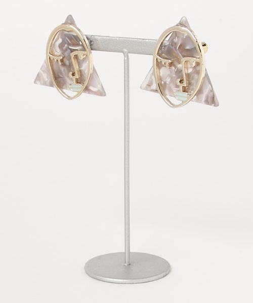 tone(トーン)の「【Eeny,meeny,miny,moe*】visage fem earring(イヤリング・レディース・ホワイト/ブラウン/グレー/レッド/ピンク/その他1/その他2/その他3/ブラウン系その他・FREE)」の9枚目の写真