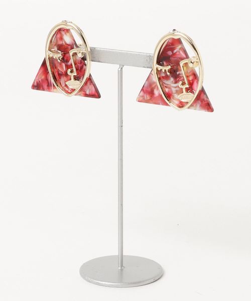 tone(トーン)の「【Eeny,meeny,miny,moe*】visage fem earring(イヤリング・レディース・ホワイト/ブラウン/グレー/レッド/ピンク/その他1/その他2/その他3/ブラウン系その他・FREE)」の6枚目の写真