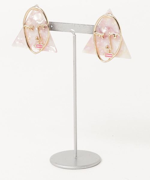 tone(トーン)の「【Eeny,meeny,miny,moe*】visage fem earring(イヤリング・レディース・ホワイト/ブラウン/グレー/レッド/ピンク/その他1/その他2/その他3/ブラウン系その他・FREE)」の5枚目の写真