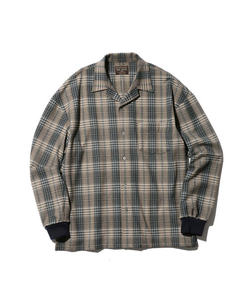 MR.OLIVE(ミスターオリーブ)の「STRETCH T/R TARTAN CHECK / BIG SILHOUETTE RIB CUFFS SHIRT(シャツ/ブラウス・メンズ・ブラック/ベージュ・SMALL/MEDIUM/LARGE)」の4枚目の写真
