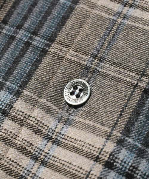 MR.OLIVE(ミスターオリーブ)の「STRETCH T/R TARTAN CHECK / BIG SILHOUETTE RIB CUFFS SHIRT(シャツ/ブラウス・メンズ・ブラック/ベージュ・SMALL/MEDIUM/LARGE)」の7枚目の写真