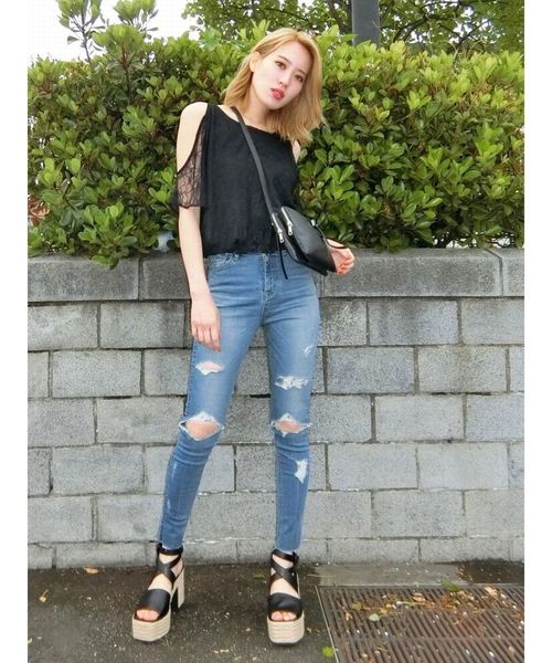EMODA（エモダ）の「アンダーラインクラッシュジャストウエスト 