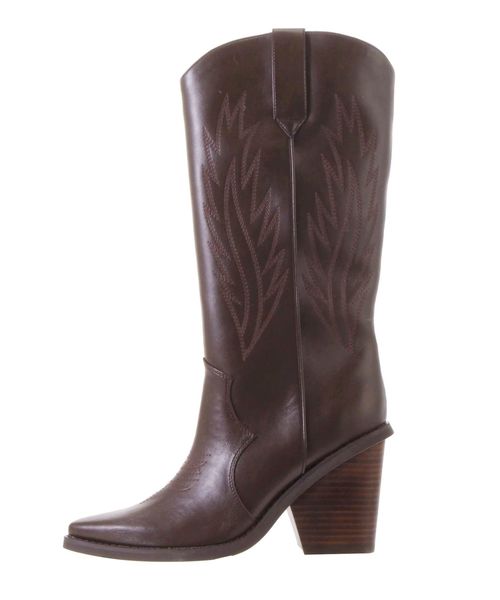 Ungrid(アングリッド)の「ウエスタンロングブーツ(ブーツ・レディース・ブラウン/オフホワイト・S/M/L)」の3枚目の写真