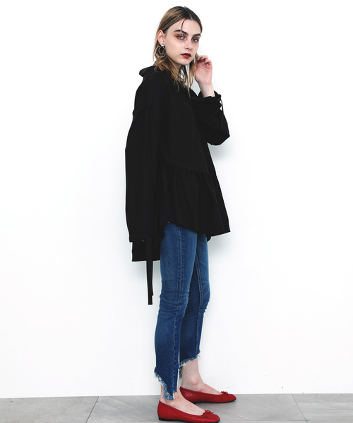 JANE SMITH / JOHN SMITH（ジェーンスミスジョンスミス）の「【JANE SMITH】CUT OFF SKINNY（デニムパンツ・レディース・ブラック/ブルー・25）」の4枚目の写真