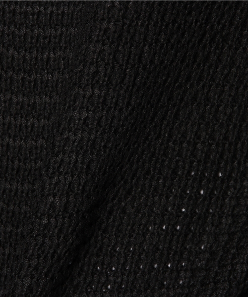 mystic（ミスティック）の「ショートワッフルプルオーバー（ニット/セーター・レディース・ブルー/アイボリー/キャメル/ブラック/グレー・ﾌﾘ-）」の14枚目の写真