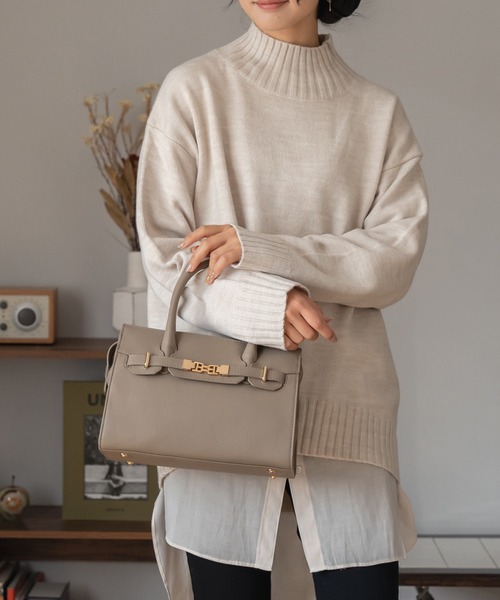 セール】本革ベルトデザイン2wayスクエアミニバッグ 入園式 卒園式