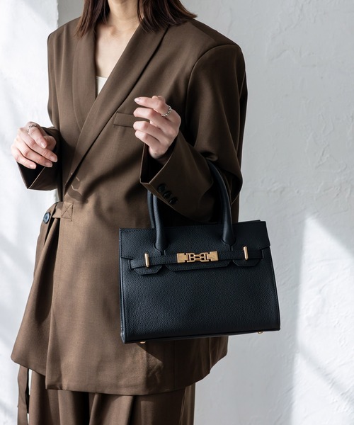 セール】本革ベルトデザイン2wayスクエアミニバッグ 入園式 卒園式