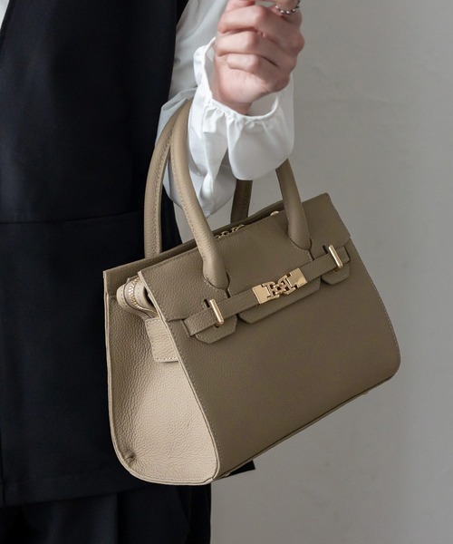 セール】本革ベルトデザイン2wayスクエアミニバッグ 入園式 卒園式