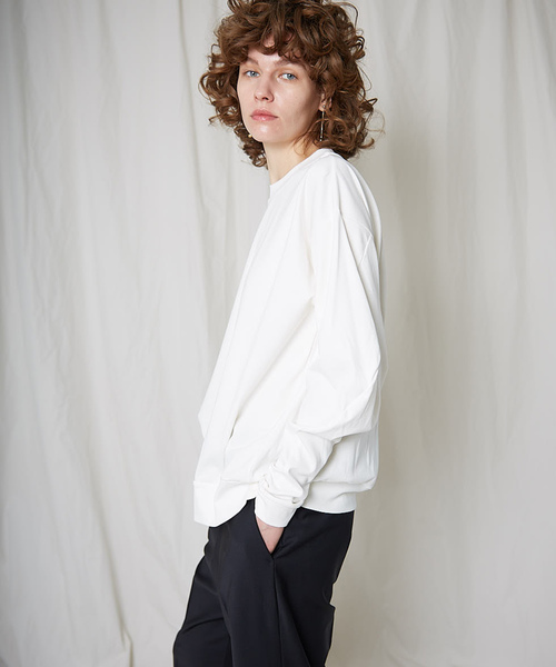 MAISON SPECIAL(メゾンスペシャル)の「バナナスリーブスウェットトップス 【MAISON SPECIAL/メゾンスペシャル】(Tシャツ/カットソー・レディース・ホワイト/ブラック/ラベンダー・FREE)」の18枚目の写真