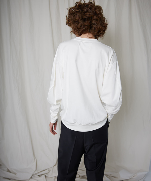 MAISON SPECIAL(メゾンスペシャル)の「バナナスリーブスウェットトップス 【MAISON SPECIAL/メゾンスペシャル】(Tシャツ/カットソー・レディース・ホワイト/ブラック/ラベンダー・FREE)」の7枚目の写真