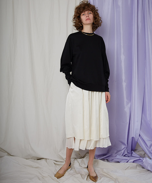 MAISON SPECIAL(メゾンスペシャル)の「バナナスリーブスウェットトップス 【MAISON SPECIAL/メゾンスペシャル】(Tシャツ/カットソー・レディース・ホワイト/ブラック/ラベンダー・FREE)」の22枚目の写真
