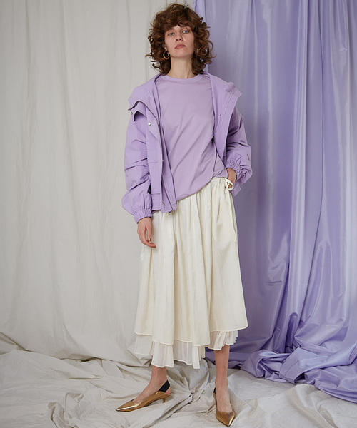 MAISON SPECIAL(メゾンスペシャル)の「バナナスリーブスウェットトップス 【MAISON SPECIAL/メゾンスペシャル】(Tシャツ/カットソー・レディース・ホワイト/ブラック/ラベンダー・FREE)」の6枚目の写真