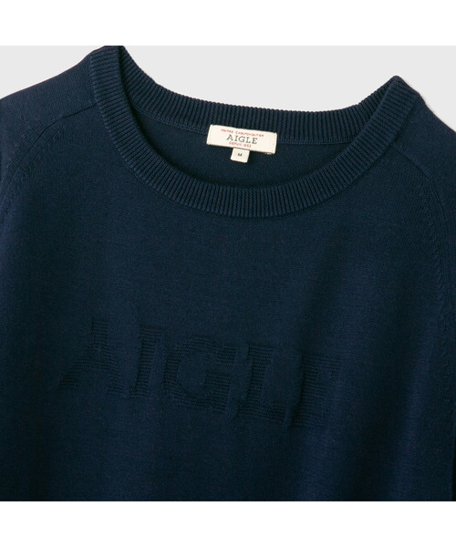 AIGLE(エーグル)の「Wロゴニットプルオーバー(ニット/セーター・レディース・ホワイト/ピンク/ダークネイビー・SMALL/MEDIUM/LARGE)」の6枚目の写真