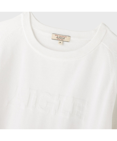 AIGLE(エーグル)の「Wロゴニットプルオーバー(ニット/セーター・レディース・ホワイト/ピンク/ダークネイビー・SMALL/MEDIUM/LARGE)」の9枚目の写真