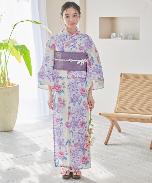週末値下げ　1人で着られる浴衣5点セット 1人で着られる浴衣5点セット 和歌山染工日本染め（ゆかた