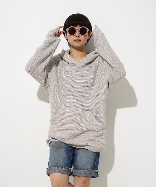 PARKS TOKYO SELECT(パークストウキョウセレクト)の「【toiro】ハニカム フーディ/プルオーバーパーカー(パーカー・レディース・グレー/カーキ/イエロー系その他・SMALL/MEDIUM)」の2枚目の写真