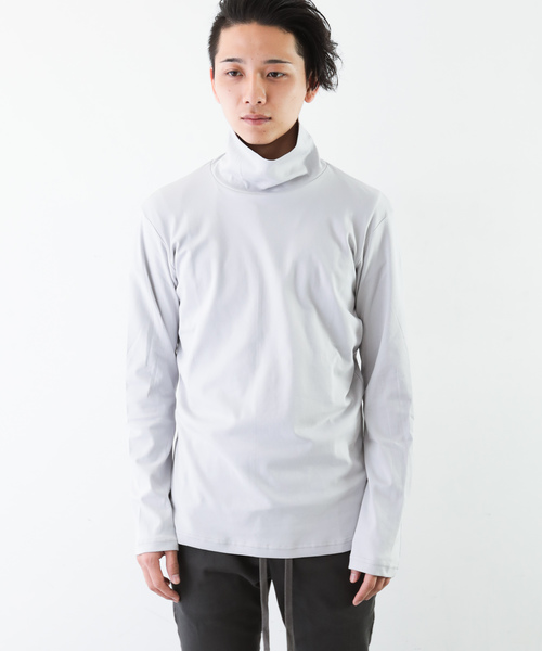 ATTACHMENT(アタッチメント)の「115/2 スピンプラチナスムース タートルネックL/S(Tシャツ/カットソー・メンズ・ブラック/ライトベージュ/ホワイト/ライトグレー・2/3/1/4)」の4枚目の写真