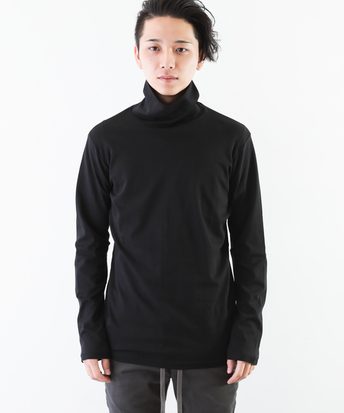 ATTACHMENT(アタッチメント)の「115/2 スピンプラチナスムース タートルネックL/S(Tシャツ/カットソー・メンズ・ブラック/ライトベージュ/ホワイト/ライトグレー・2/3/1/4)」の3枚目の写真
