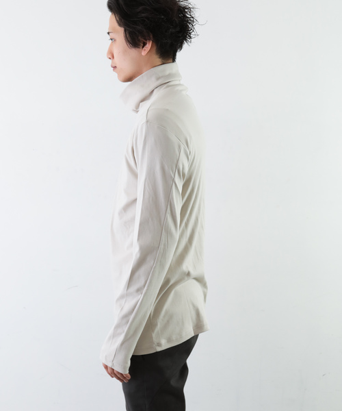 ATTACHMENT(アタッチメント)の「115/2 スピンプラチナスムース タートルネックL/S(Tシャツ/カットソー・メンズ・ブラック/ライトベージュ/ホワイト/ライトグレー・2/3/1/4)」の18枚目の写真
