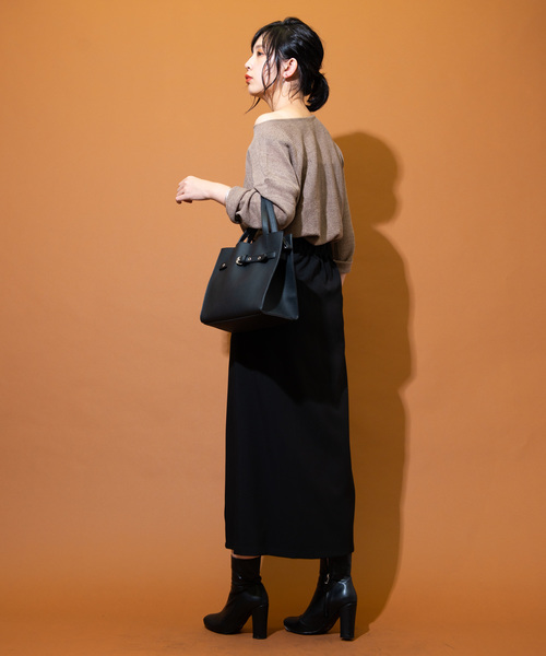 Aunt Marie's（アントマリーズ）の「AUNT MARIE'S フロントボタンT/Rタイトロングスカート（スカート・レディース・ブラック/アイボリー・FREE）」の5枚目の写真