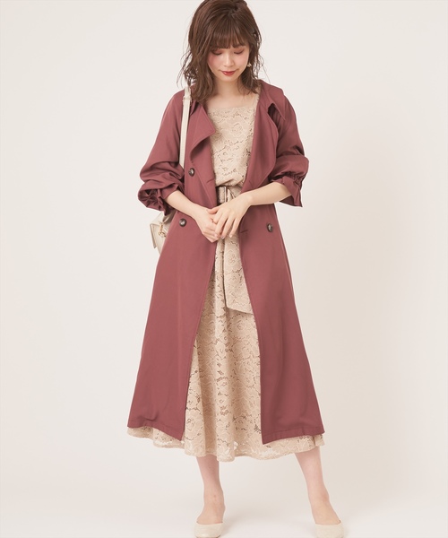 natural couture(ナチュラルクチュール)の「前後2WAY太ベルトワンピース(ワンピース・レディース・ブラック/ベージュ/モカ/サックスブルー・FREE)」の20枚目の写真