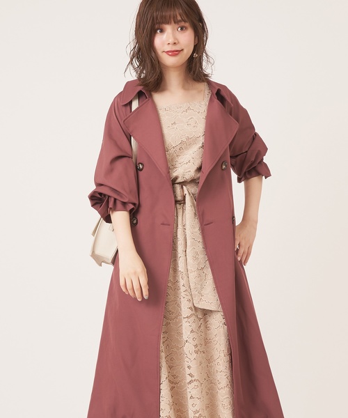 natural couture(ナチュラルクチュール)の「前後2WAY太ベルトワンピース(ワンピース・レディース・ブラック/ベージュ/モカ/サックスブルー・FREE)」の21枚目の写真