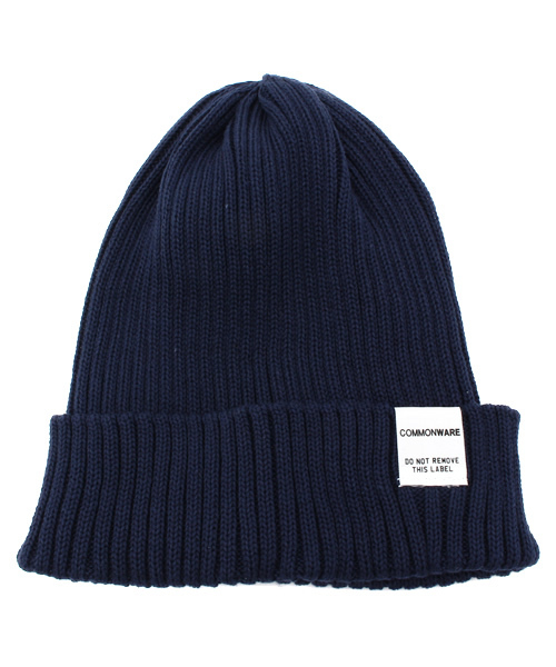 COMMONWARE AMERICAN RAG CIE&Magine（コモンウェアアメリカンラグシーアンド マージン）の「AMERICAN RAG CIE&Magine COMMONWARE カラーコットンリネンニットキャップ104-AMG-1428-614AMG∴（ニットキャップ/ビーニー・メンズ・ネイビー/ブルー/ホワイト/オリーブ/マスタード/レッド・FREE）」の4枚目の写真