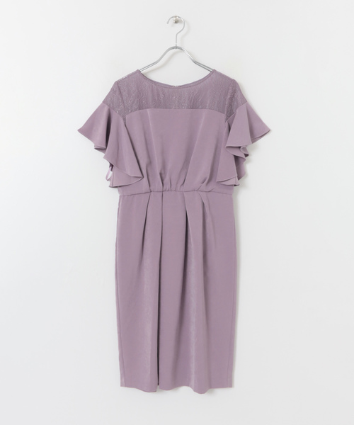 URBAN RESEARCH ROSSO(アーバンリサーチロッソ)の「デコルテレースフリルドレス(ドレス・レディース・ネイビー/グリーン系その他/パープル系その他・FREE)」の13枚目の写真