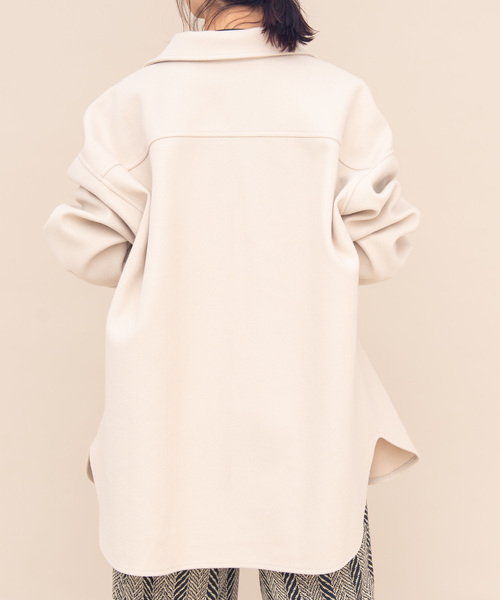 Aunt Marie's（アントマリーズ）の「AUNT MARIE'S メルトンCPOシャツジャケット（カバーオール・レディース・ブラウン/グレー/ライトグリーン/アイボリー/ライトベージュ・FREE）」の12枚目の写真