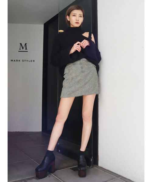 EMODA（エモダ）の「ベルトショルダーニットトップ（ニット/セーター・レディース・ホワイト/ブラック/レッド/ベージュ・FREE）」の18枚目の写真